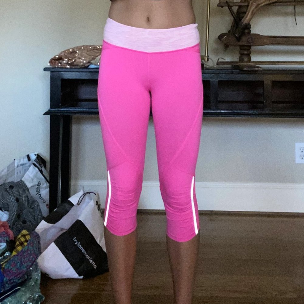 Hot Pink Lululemon Under Knee Leggings